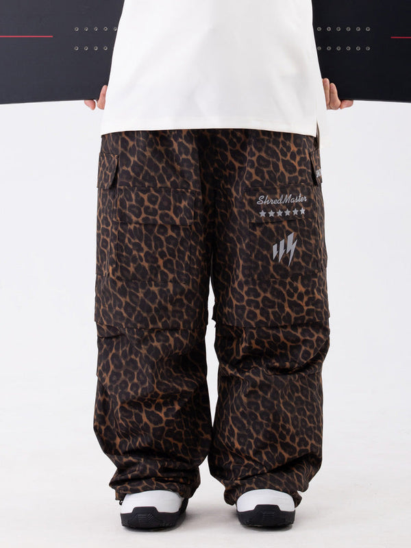 Damen Wild Soul Steeze Shred Master Baggy Street Cargo Leopard Schneehose / Shorts