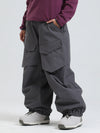 Gsou Snow Urban Slope Damen-Schneehose mit Knieflex-Cargotaschen und weitem Bein