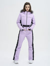 Damen-Skioverall mit hohem Tragekomfort, elegantem Bergflausch und Kunstpelzbesatz