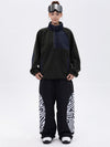 Damen-Pullover aus Kunst-Sherpa-Fleece für die Berge & stylische reflektierende Cargo-Schneehose