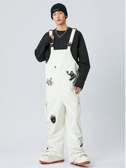 Nandn SnowSlope Baggy wasserdichte Snowboard-Latzhose für Herren