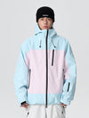 Searipe Damen-Skijacke im Retro-Look mit Farbblock-Design und lockerem Sitz