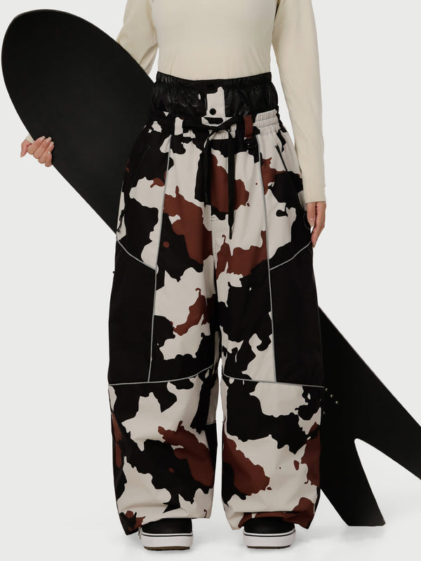 Wild Motion Damen-Schneehose mit mehreren Taschen, reflektierendem Farbblock-Design und extraweitem Sitz