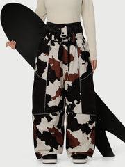 Wild Motion Damen-Schneehose mit mehreren Taschen, reflektierendem Farbblock-Design und extraweitem Sitz
