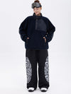 Damen-Pullover aus Kunst-Sherpa-Fleece für die Berge & stylische reflektierende Cargo-Schneehose