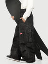 Funktionelle Herren-Streetwear-Cargohose mit Gürtel und mehreren Taschen, Baggy-Schneehose
