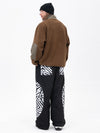 Herren-Pullover aus Kunst-Sherpa-Fleece für die Berge & stylische reflektierende Cargo-Schneehose