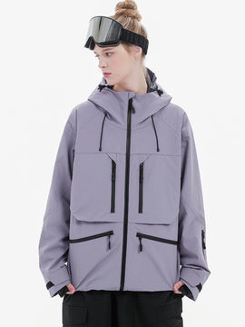 Strapazierfähige, locker sitzende Damen-Cargo-Schneejacke von Steeze HypeShred