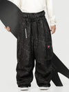 Funktionelle Herren-Streetwear-Cargohose mit Gürtel und mehreren Taschen, Baggy-Schneehose