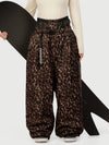 Urban Vibe Damen-Arbeitskleidungs-inspirierte, nietenverzierte, weite OG Baggy Schneehose