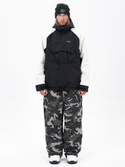 Freestyle-Mountain-Camo-Schneeanzug für Herren – Bomberjacke & Baggy-Hose-Set
