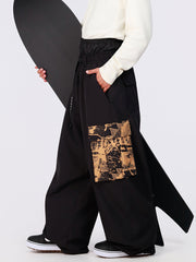 Hyper Flux Urban Graffiti Freestyle Baggy Cargo Snowboardhose für Herren - Park Rider