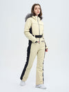 Damen-Skioverall mit hohem Tragekomfort, elegantem Bergflausch und Kunstpelzbesatz