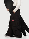Funktionelle Herren-Streetwear-Cargohose mit Gürtel und mehreren Taschen, Baggy-Schneehose