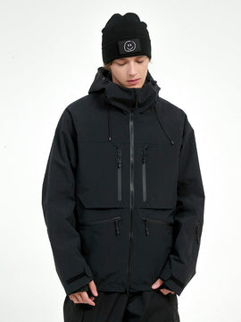 Strapazierfähige Herren-Skijacke von Steeze HypeShred, Baggy Utility Cargo