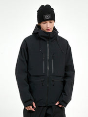 Strapazierfähige Herren-Skijacke von Steeze HypeShred, Baggy Utility Cargo
