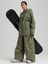 Gsou Snow Damen-Pullover-Anorak, strapazierfähig, Bergflauschig, Baggy-Schneeanzug