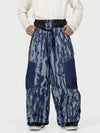 Wild Motion Herren-Schneehose mit mehreren Taschen, reflektierendem Farbblock-Design und extraweitem Sitz