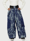 Wild Motion Damen-Schneehose mit mehreren Taschen, reflektierendem Farbblock-Design und extraweitem Sitz