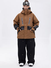 Chillform Damen-Schneeanzug mit reflektierendem Tarnmuster – Glow Trail Jacke mit Baggy-Schneehose (Set)