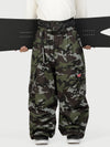 Funktionelle Herren-Streetwear-Cargohose mit Gürtel und mehreren Taschen, Baggy-Schneehose