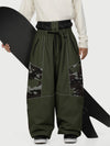 Wild Motion Herren-Schneehose mit mehreren Taschen, reflektierendem Farbblock-Design und extraweitem Sitz
