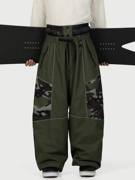 Wild Motion Herren-Schneehose mit mehreren Taschen, reflektierendem Farbblock-Design und extraweitem Sitz