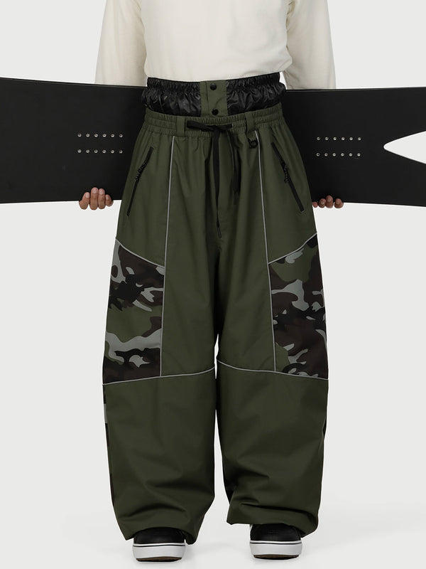 Wild Motion Herren-Schneehose mit mehreren Taschen, reflektierendem Farbblock-Design und extraweitem Sitz