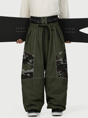 Wild Motion Herren-Schneehose mit mehreren Taschen, reflektierendem Farbblock-Design und extraweitem Sitz