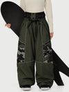 Wild Motion Damen-Schneehose mit mehreren Taschen, reflektierendem Farbblock-Design und extraweitem Sitz