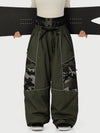 Wild Motion Damen-Schneehose mit mehreren Taschen, reflektierendem Farbblock-Design und extraweitem Sitz