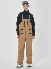 Damen Mountain Freerider Swag Cargo Snowboard Bib Overalls Baggy Snow Pants