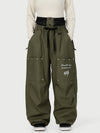 Camden Punk Rivet Street Utility Cargo-Schneehose für Damen – Baggy Freestyle Passform