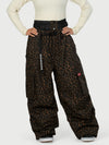Funktionelle Damen-Streetwear-Cargohose mit Gürtel und mehreren Taschen, Baggy-Schneehose