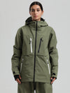 Gsou Snow Damen-Winterjacke, strapazierfähig, Mountain Pro, Funktions-Cargo-Schneejacke
