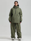 Gsou Snow Damen-Snowboardanzug, strapazierfähig, urbaner Look, Pullover-Anorak