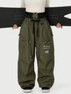 Camden Punk Rivet Street Utility Cargo-Schneehose für Damen – Baggy Freestyle Passform