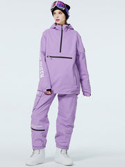 WinterPeak SnowGuard Anorak-Schneeanzüge für Damen mit halbem Reißverschluss