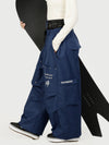 Camden Punk Rivet Street Utility Cargo-Schneehose für Damen – Baggy Freestyle Passform