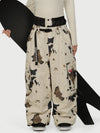 Funktionelle Damen-Streetwear-Cargohose mit Gürtel und mehreren Taschen, Baggy-Schneehose