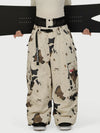 Funktionelle Damen-Streetwear-Cargohose mit Gürtel und mehreren Taschen, Baggy-Schneehose