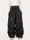 Funktionelle Damen-Streetwear-Cargohose mit Gürtel und mehreren Taschen, Baggy-Schneehose