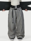 Urban Vibe Damen-Arbeitskleidungs-inspirierte, nietenverzierte, weite OG Baggy Schneehose