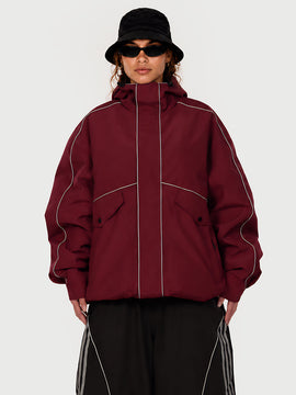 UrbanCraft Damen-Schneejacke mit reflektierenden Elementen – Workwear Street Fit
