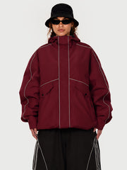 UrbanCraft Damen-Schneejacke mit reflektierenden Elementen – Workwear Street Fit