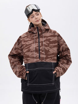 Damen-Snowboardjacke Mountain Vibe Streetstorm Pullover Camo – Ganzjahresjacke