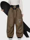 Camden Punk Rivet Street Utility Cargo-Schneehose für Damen – Baggy Freestyle Passform