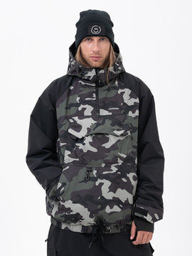 Herren Mountain Freestyle Cargo Pocket Bomber Camo Snowboardjacke