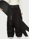Funktionelle Damen-Streetwear-Cargohose mit Gürtel und mehreren Taschen, Baggy-Schneehose