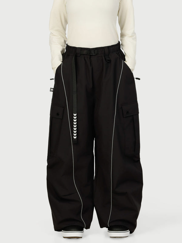 Wild Motion Damen-Schneehose mit reflektierenden Cargotaschen und extra weitem Schnitt